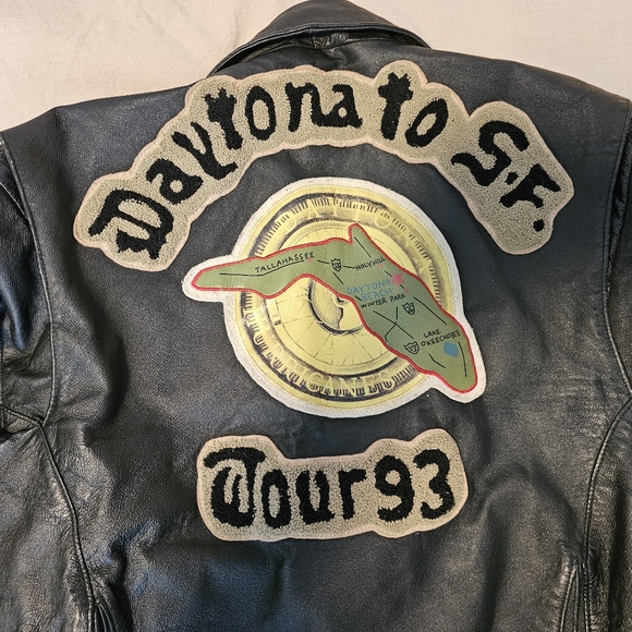 Vintage Leather biker jacket - Picture 5 of 8